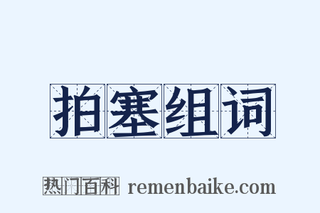 拍塞组词是什么意思的图片